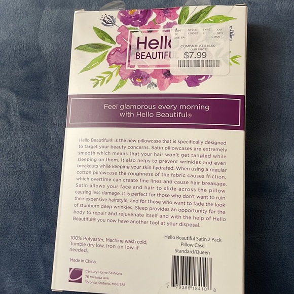 Hello Beautiful Satin Pillow cases. - Picture 2 of 2